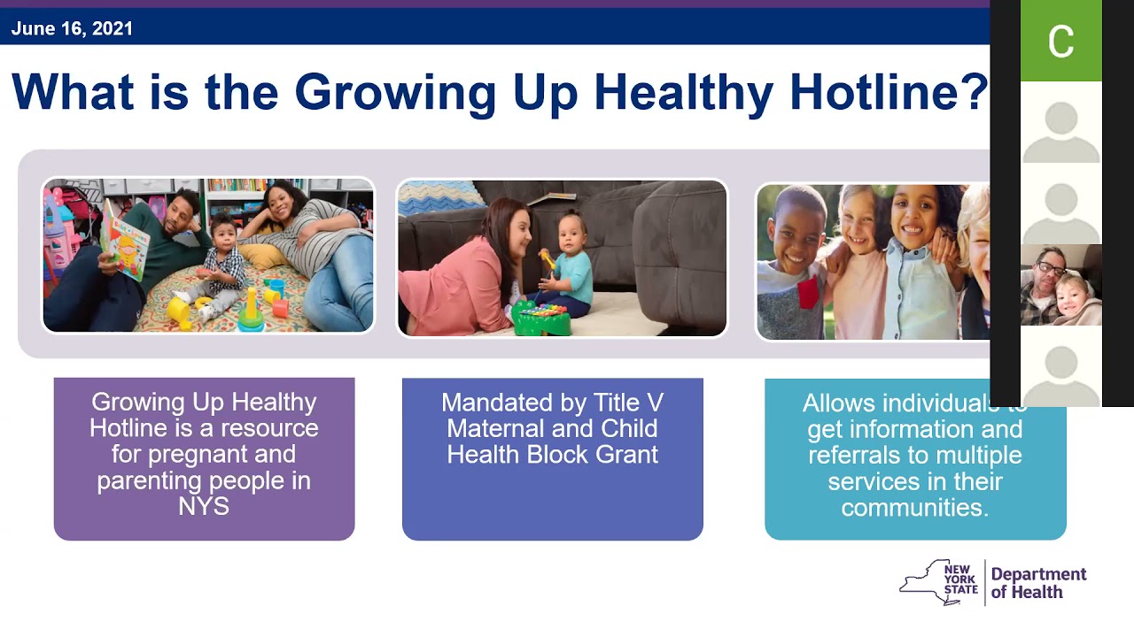 NYS Overview of Resources: The Growing Up Healthy Hotline and NYS Parent Portal/Mobile App
