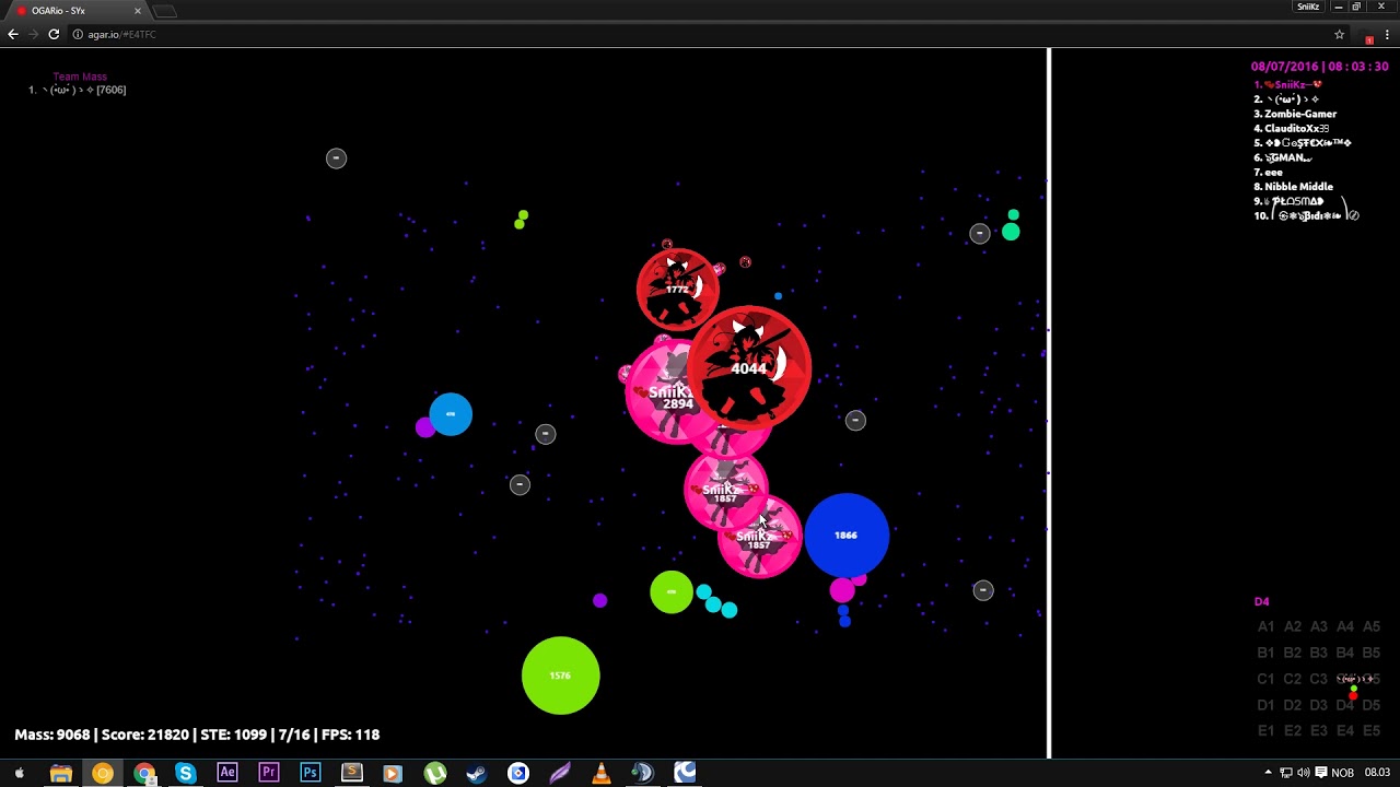 Agar.io - Candy & SniiKz Random Server Takeover #76
