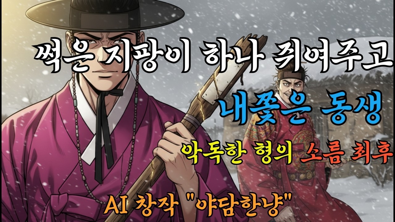 썩은 지팡이 하나 쥐여주고 내쫓은 동생 집안 악독한 형의 소름 돋는 최후 | 야담한냥 | 오디오북 | 롱폼 | 큰글자