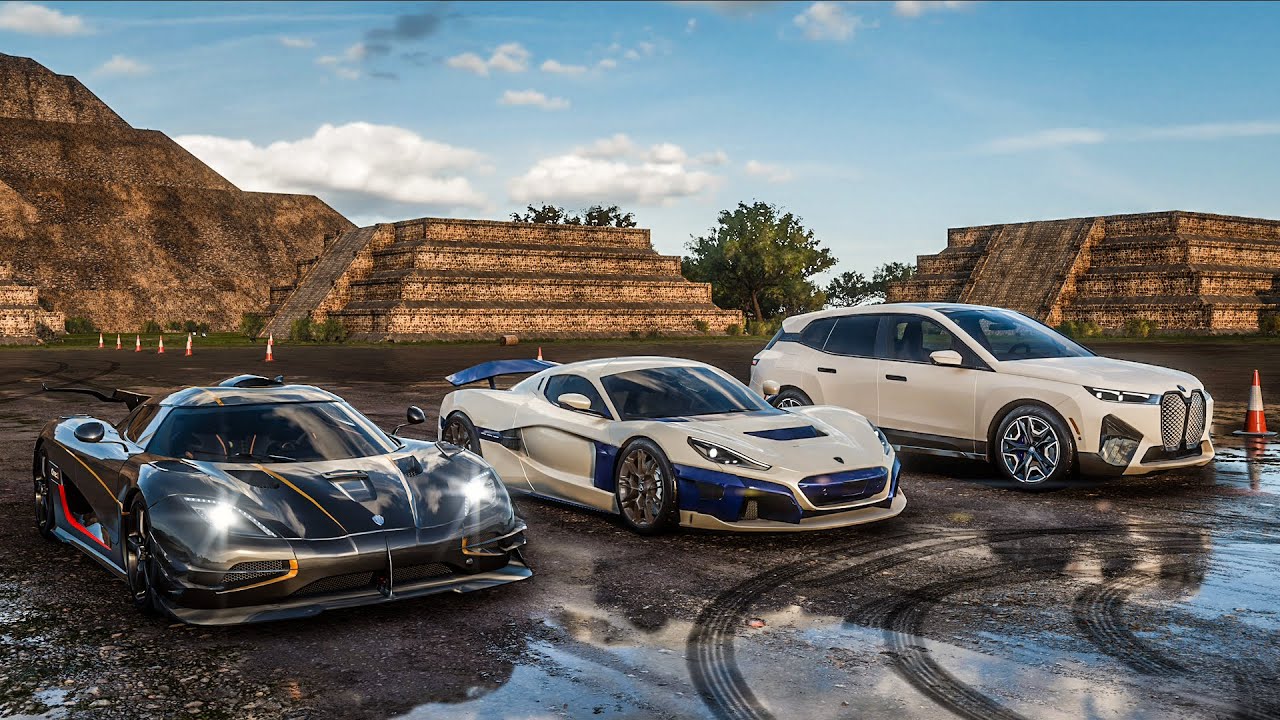 Forza Horizon 5 Drag Race: BMW iX 1900hp vs Rimac Nevera vs Koenigsegg One:1 !!