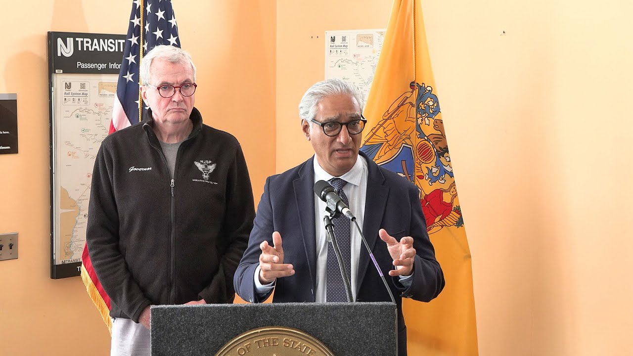Gov. Murphy & NJ TRANSIT CEO Kolluri Hold Press Conference on Rail Strike on May 16, 2025