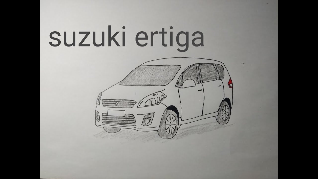 Cara Menggambar Mobil Suzuki Ertiga | Suzuki Ertiga | Belajar Menggambar mobil Realistis