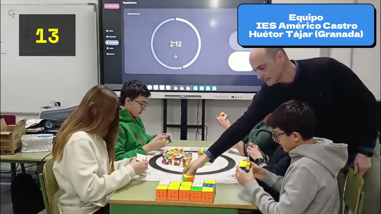 Nexcube. Prueba del máximo número de cubos en 5 minutos del IES Américo Castro de Huétor Tájar