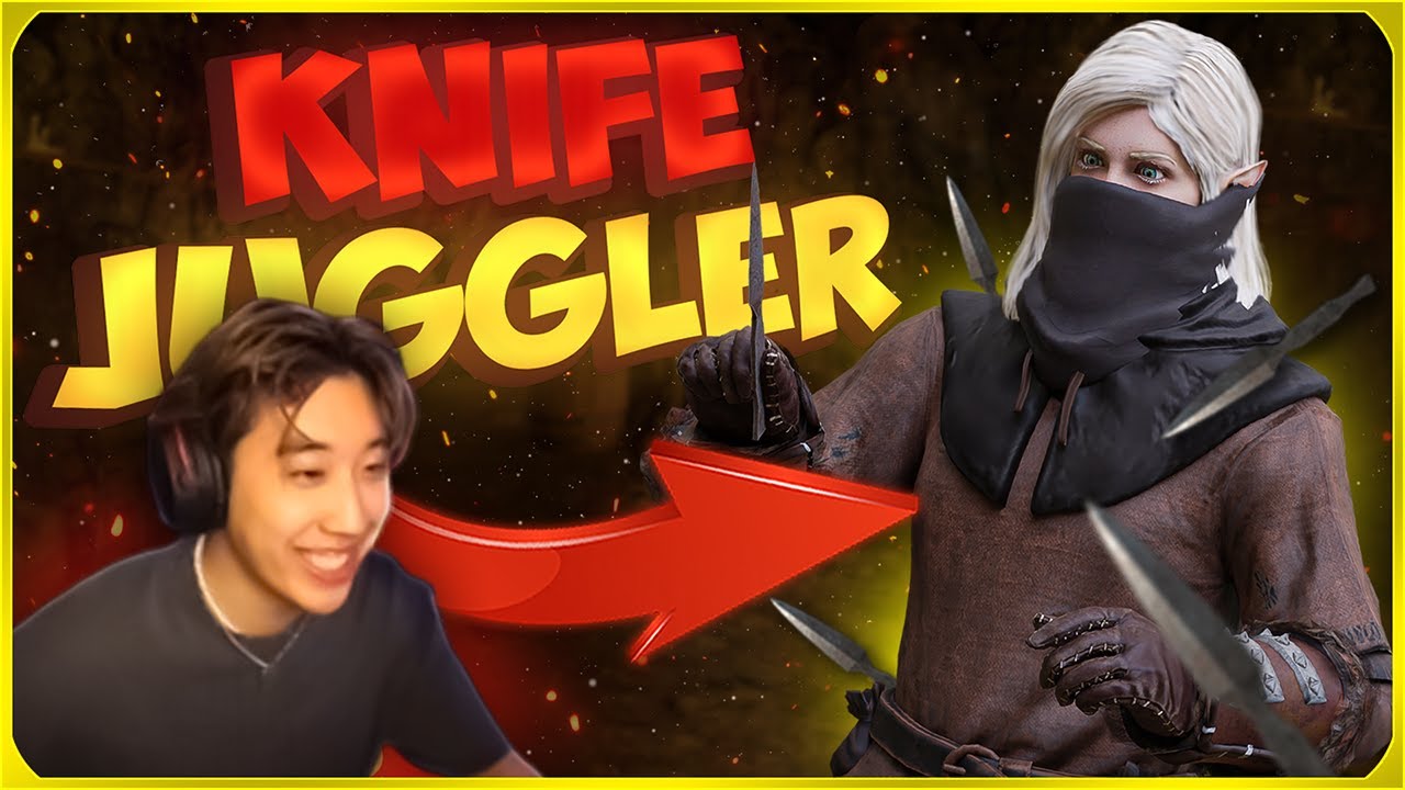 Double Jump Knife Juggling Rogue in Dark and Darker