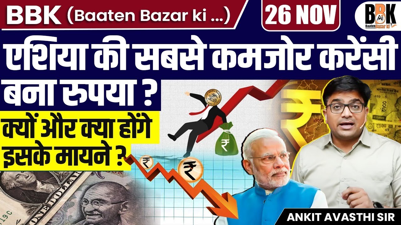 India’s Rupee Turns Asia’s Weakest Currency — Reasons Behind the Fall and Future Outlook | Ankit Sir