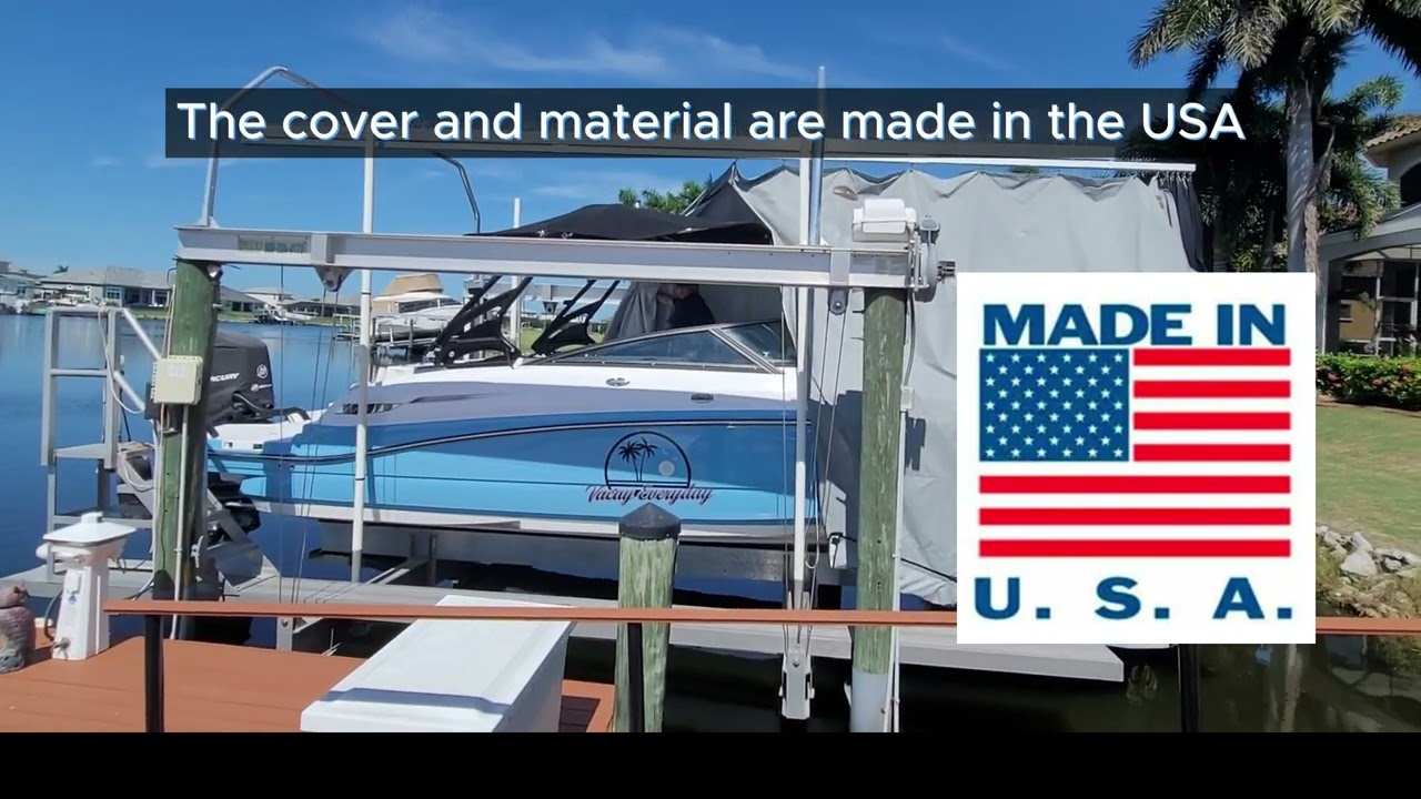 Marine Concepts | Best Open Air Dock Boat Cover | Cover/Uncover your boat in 60 seconds
