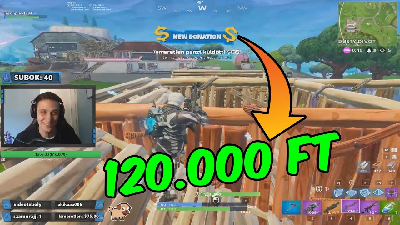 P&Eacute;NZT KAPTAM MINDEN FORTNITE &Ouml;L&Eacute;S&Eacute;RT! *120.000FT*