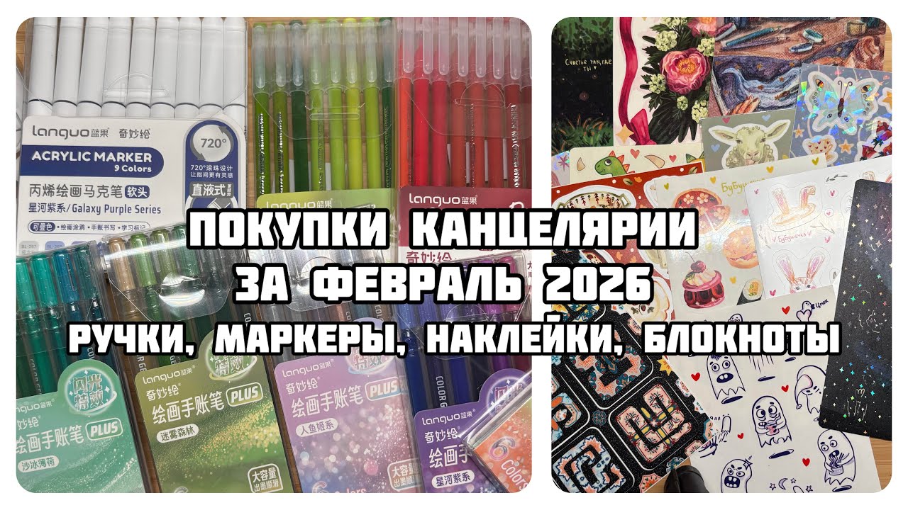 Покупки канцелярии в феврале 2026 || Маркеры и ручки для раскрашивания hachette|| Авторские блокноты