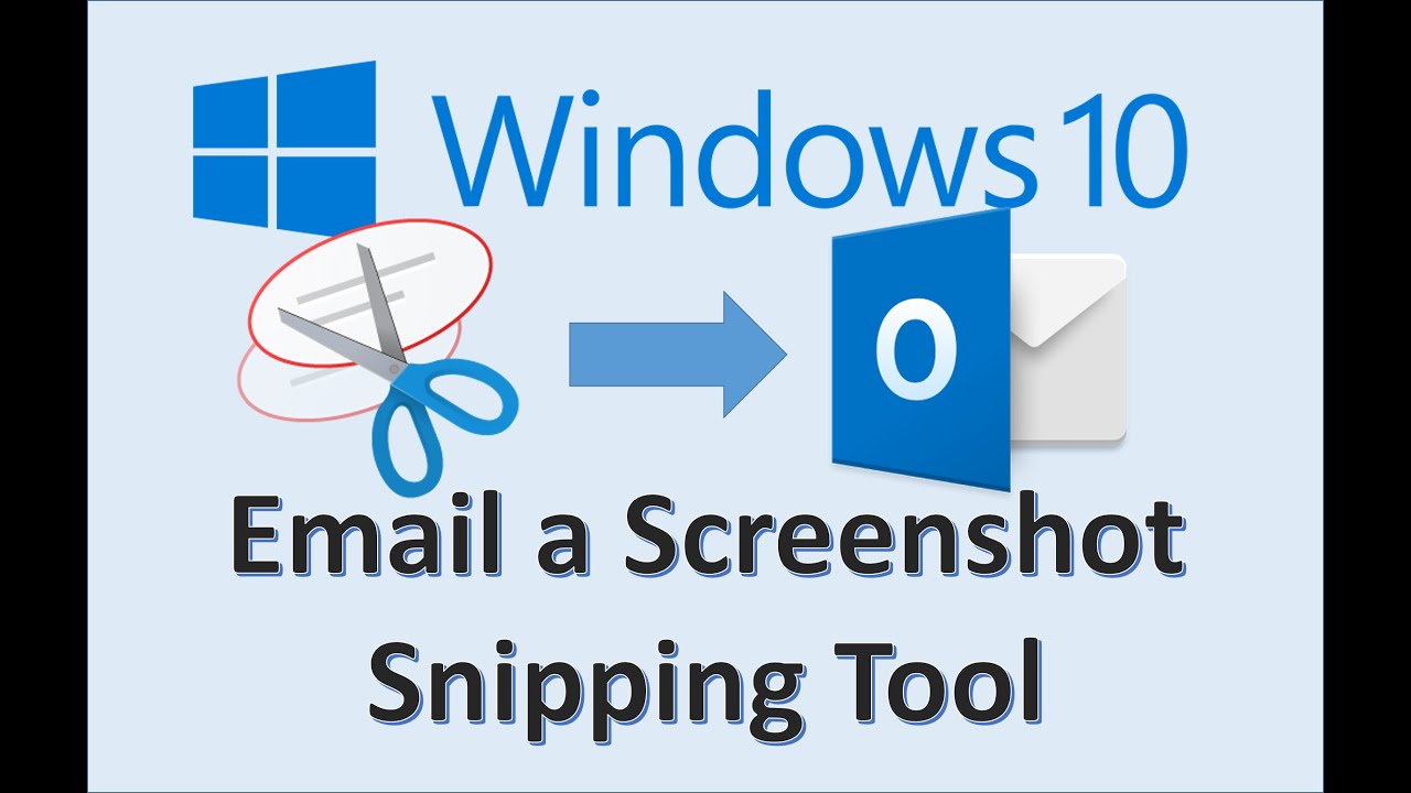 Windows 10 — отправка изображения по электронной почте с помощью инструмента «Ножницы»