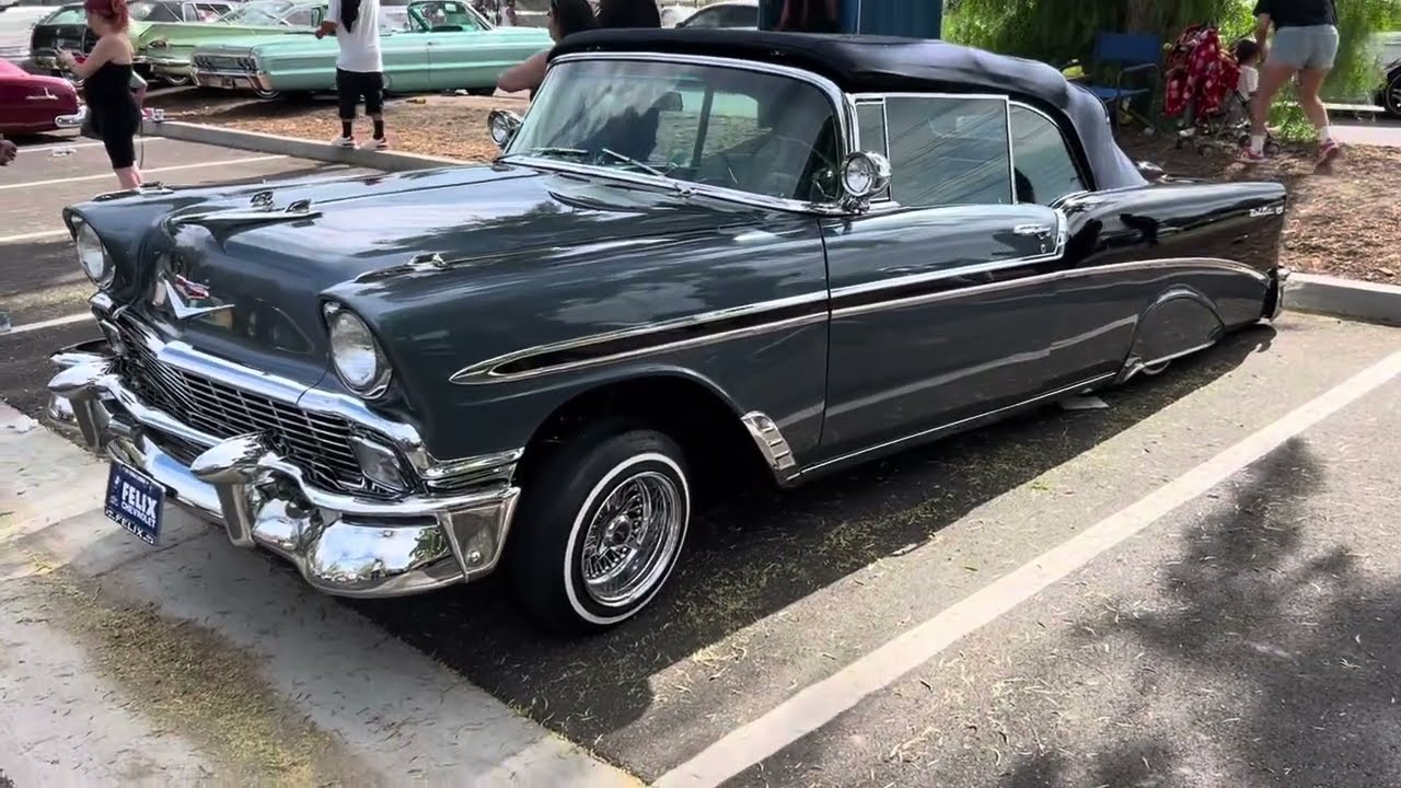 Joels 1956 Bel Air convertible Lowrider custom at SouthSide picnic 2025