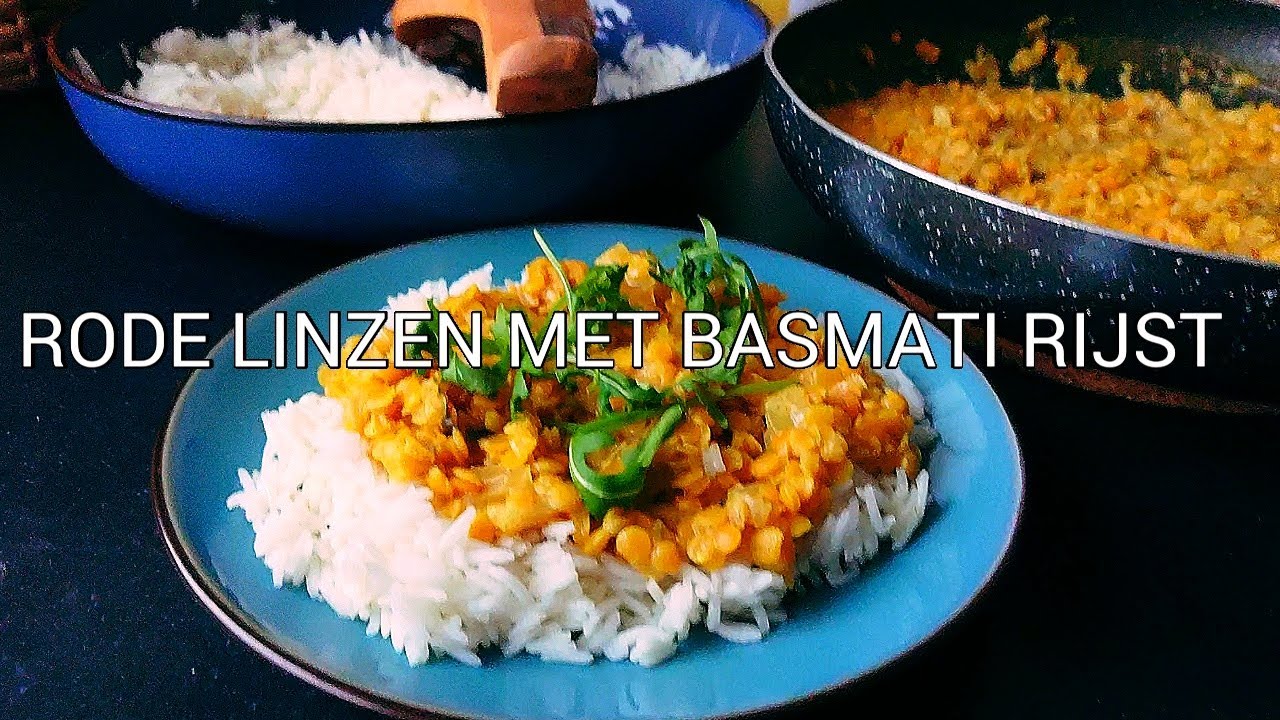 RODE LINZEN MET BASMATI RIJST IN 15 MINUTEN (VEGAN)