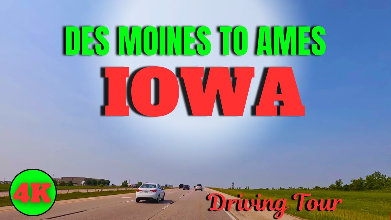 Scenic Drive from Des Moines to Ames, Iowa | Midwest Travel Vlog | 2025