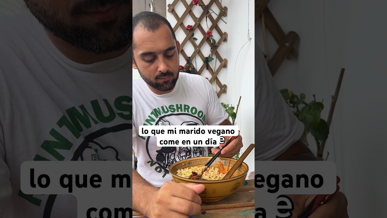 lo que mi marido vegano come en un día 