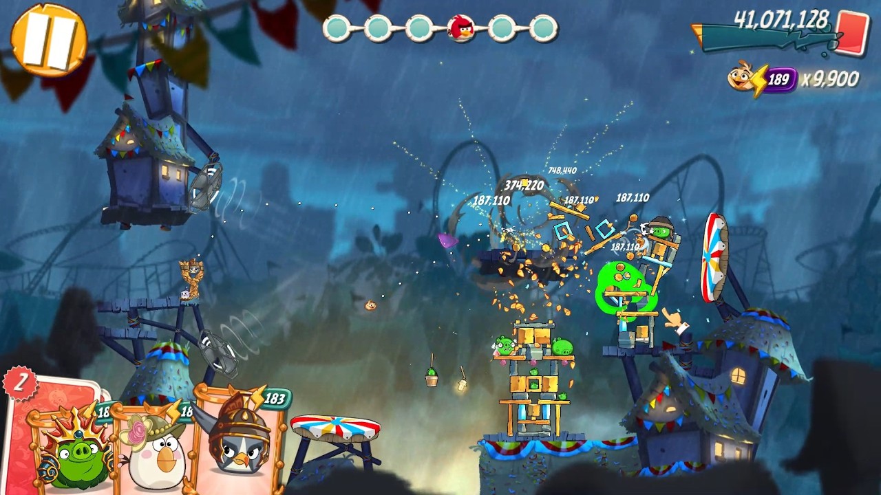 Angry Birds 2 Windows PC Daily Challenge 4-5-6 rooms Today for extra Silver card (February 13, 2026)