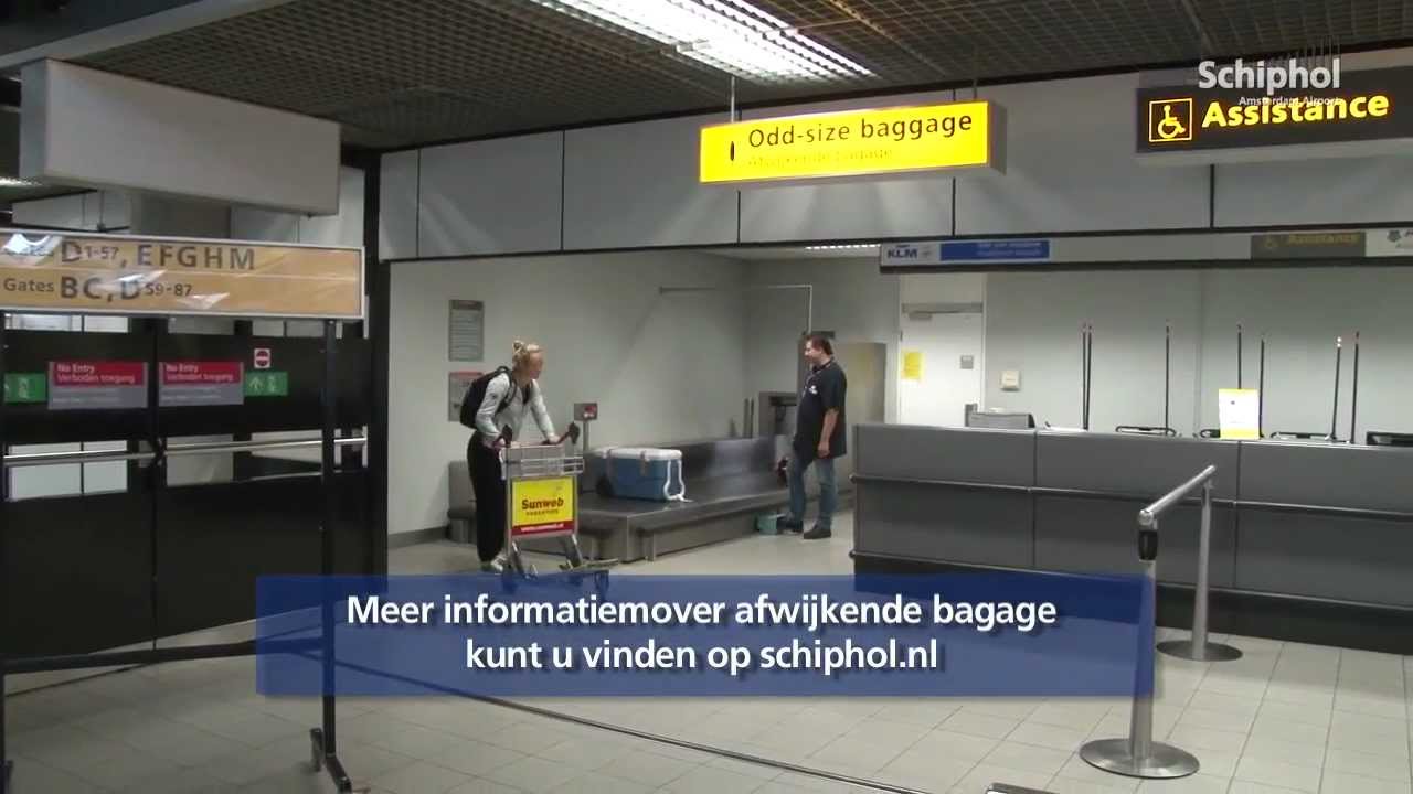 Lever uw afwijkende bagage af bij odd-size baggage