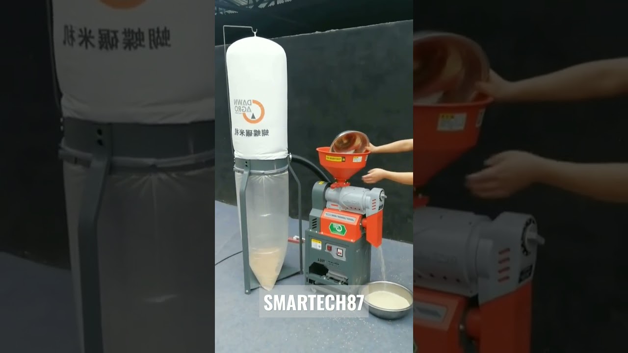 Tes Mesin penggilingan padi Beras portable mini sekala rumah tangga #gilinganpadi