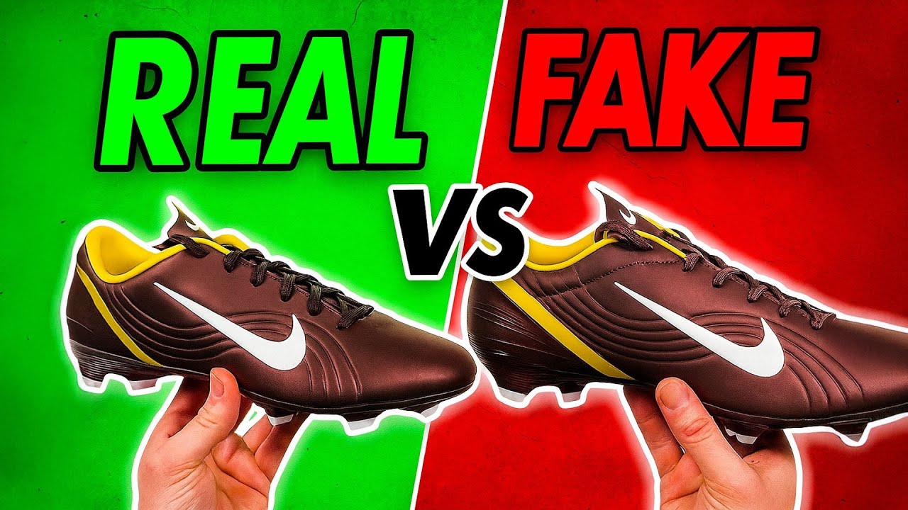 REAL VS FAKE! NIKE MERCURIAL VAPOR 1 DARK CINDER REMAKE FOOTBALL BOOT COMPARISON! (CLEATS)