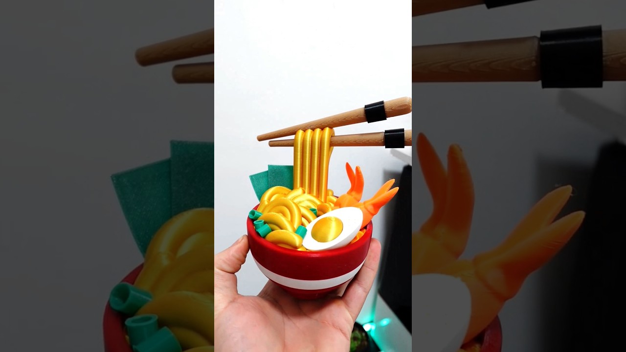 Time lapse of a 3D printed ramen #3d #3dprint #3dprinter #3dprinting #3dtimelapse #ramen #subscribe