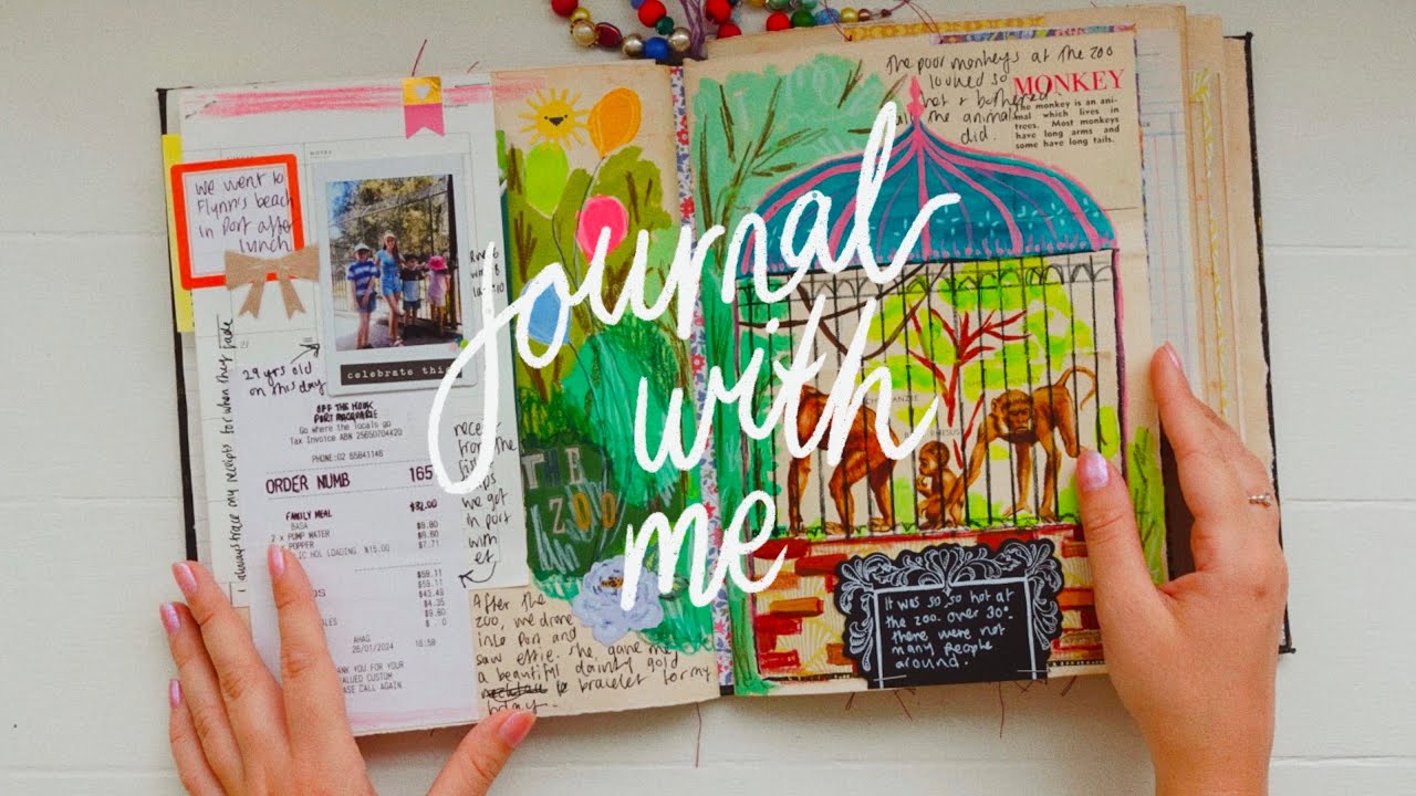 ✿ journal with me 🎟️ a trip to the zoo | paint in my journal