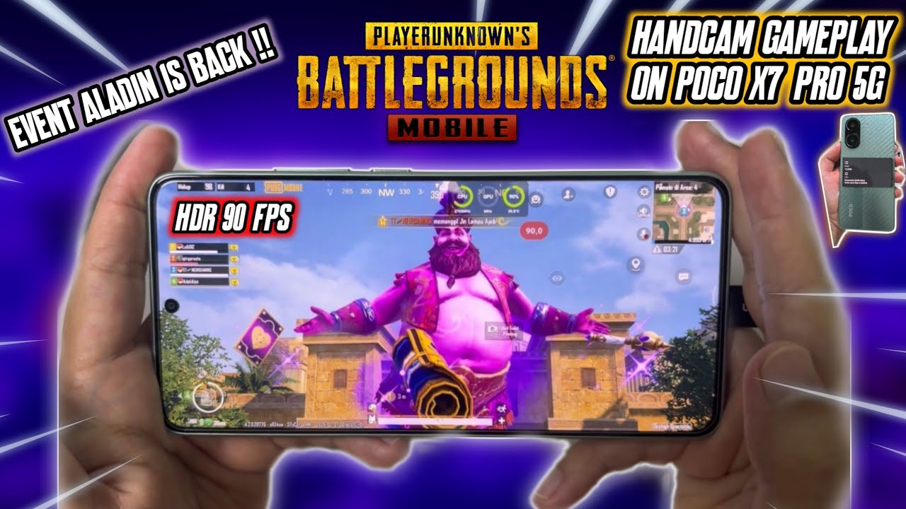 POCO X7 PRO HDR 90 FPS 🔥 HANDCAM GAMEPLAY PUBGM 4.2 FULL GYRO, BEST SENSITIVITY‼️ #pubgmobile