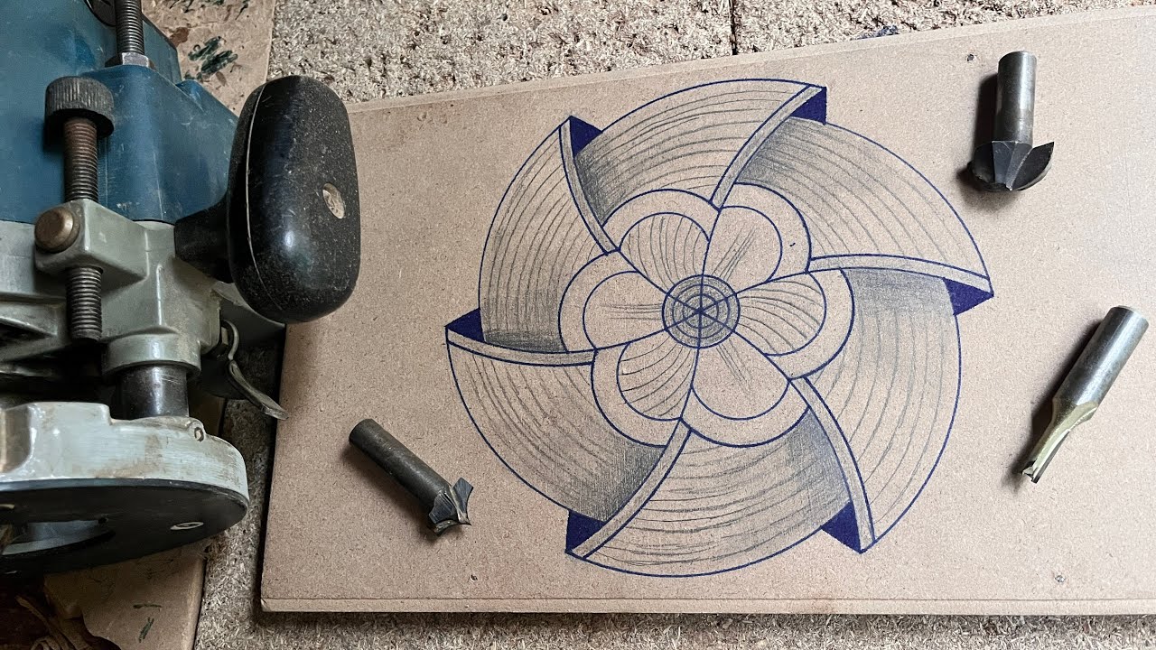 Router Machine se MDF Board Par Beautiful Flower Design Cutting | Wood Carving Art | DIY CNC Style