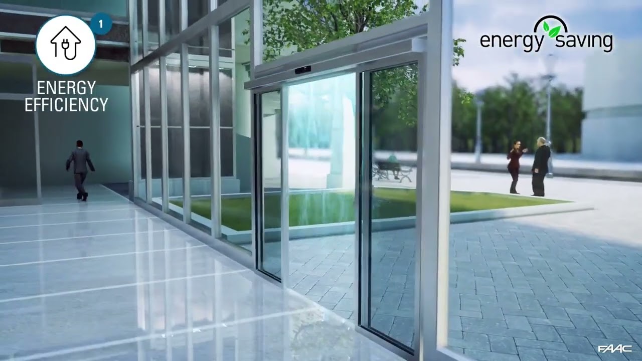 FAAC Airslide Automatic Sliding Door with Integrated Curtain