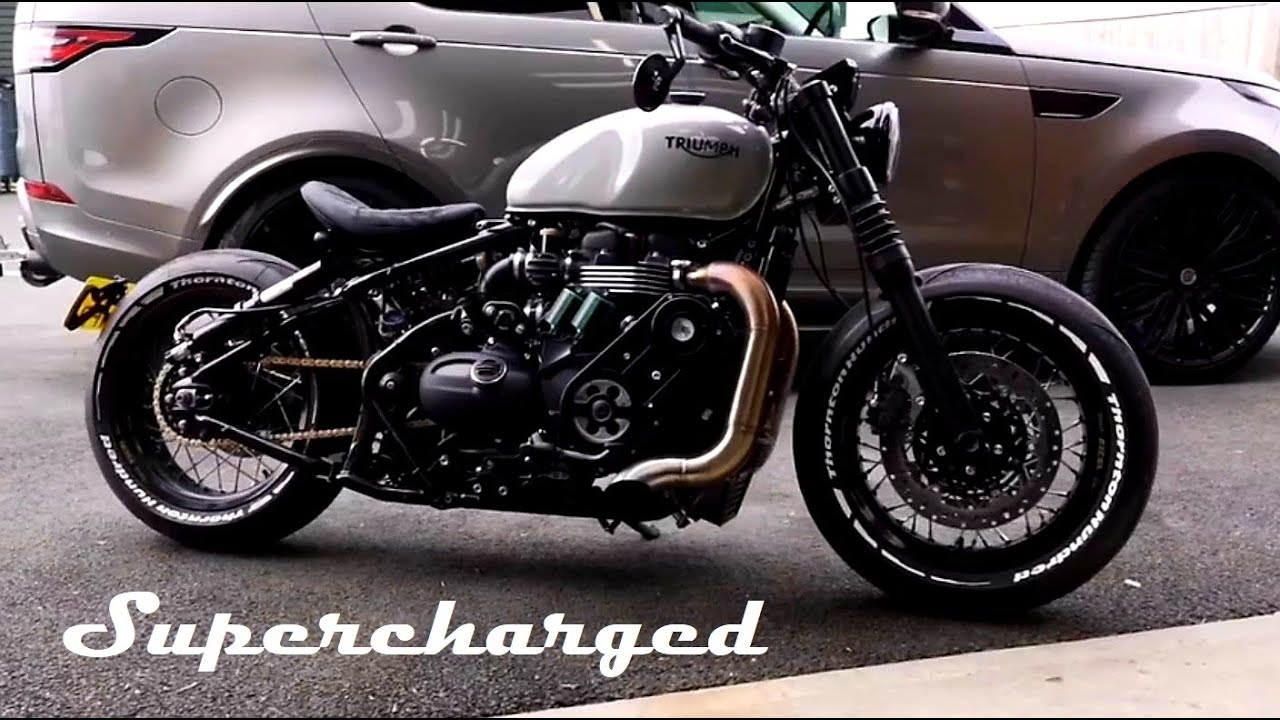 Supercharged — Triumph Bonneville Bobber Custom от Thornton Hundred Motorcycles, Великобритания —...
