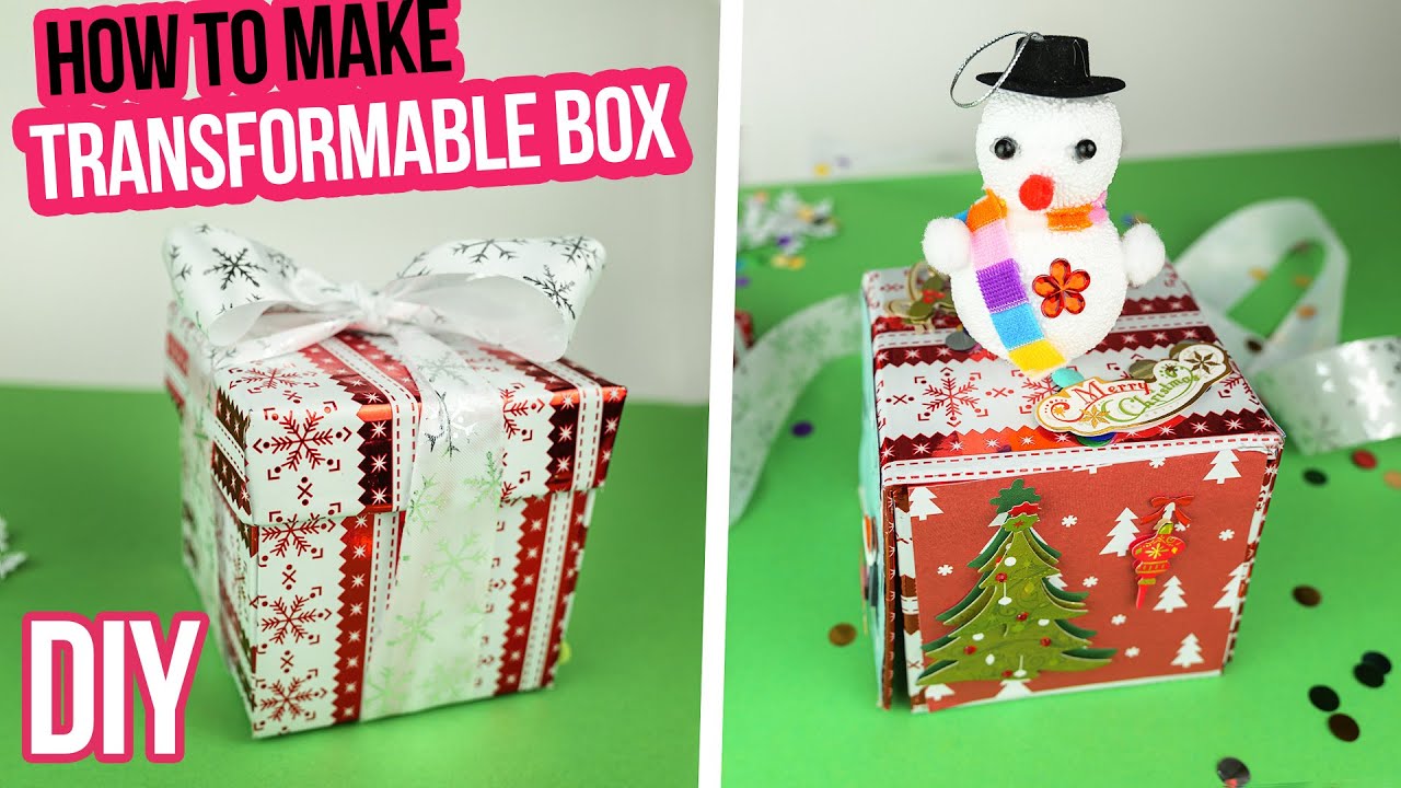 Подпрыгивающий Сюрприз DIY | Как сделать коробку-трансформер | Рождественский подарок своими руками
