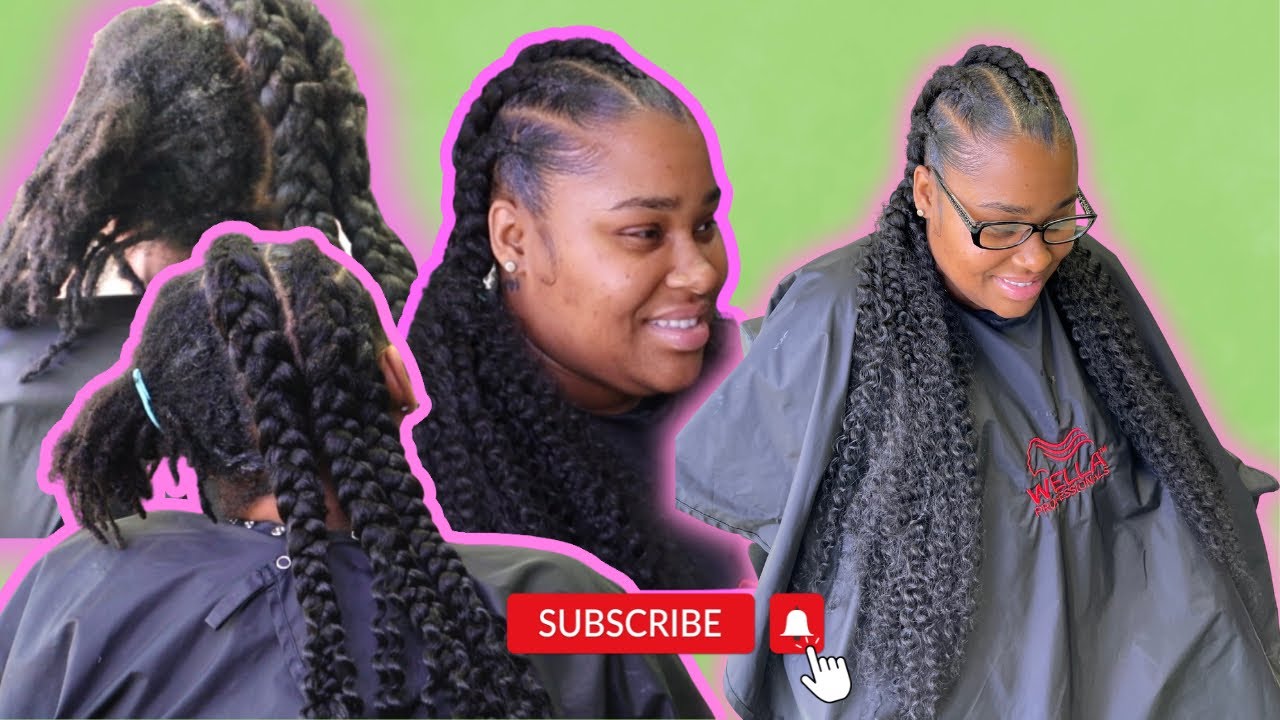 FEED IN BRAIDS OVER LOCS | WOMEN WITH LOCS | LOC HAIRSTYLES