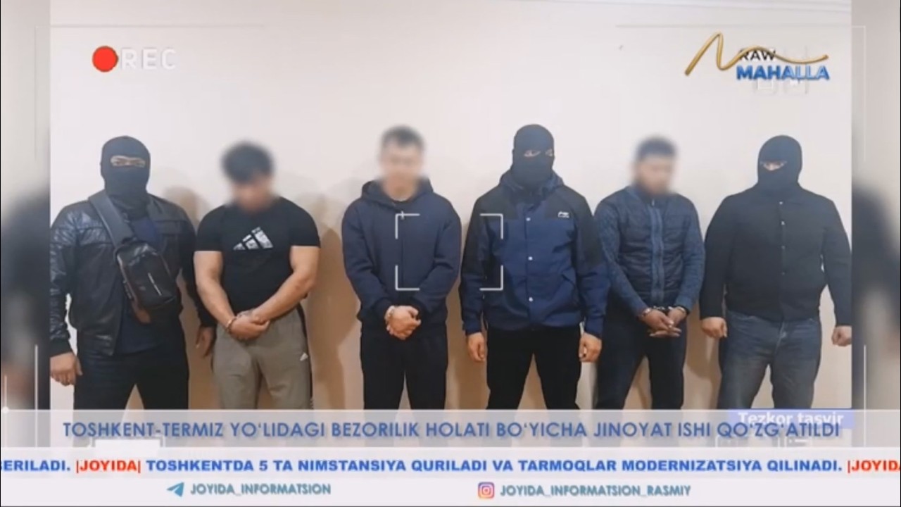 Toshkent-Termiz yoʻlidagi bezorilik holati boʻyicha jinoyat ishi qoʻzgʻatildi