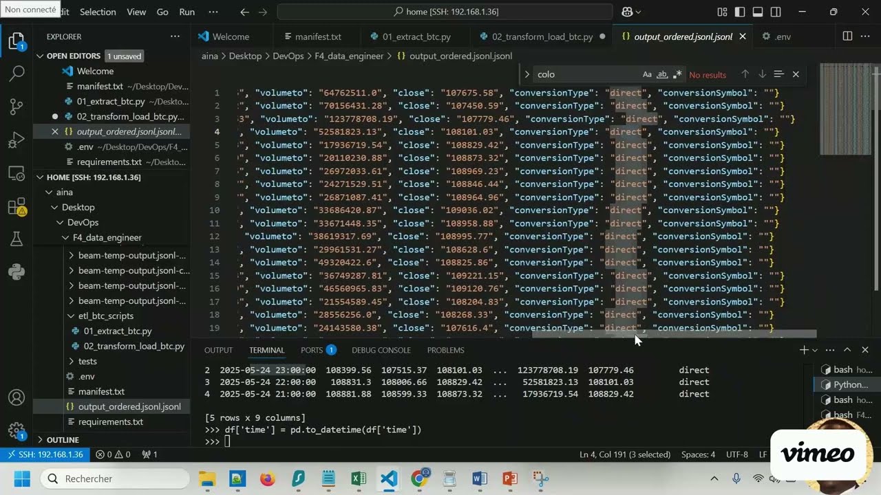 F4_DATA_ENGINEER 10: Fonction de transformation & Load dataset to gcp