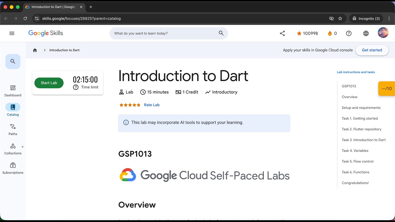 Introduction to Dart | GSP1013