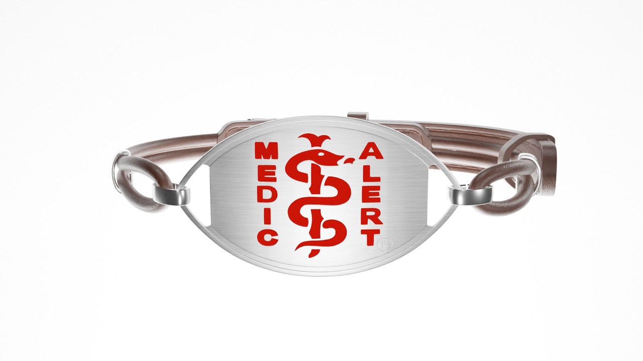 MedicAlert Athena Leather Bracelet