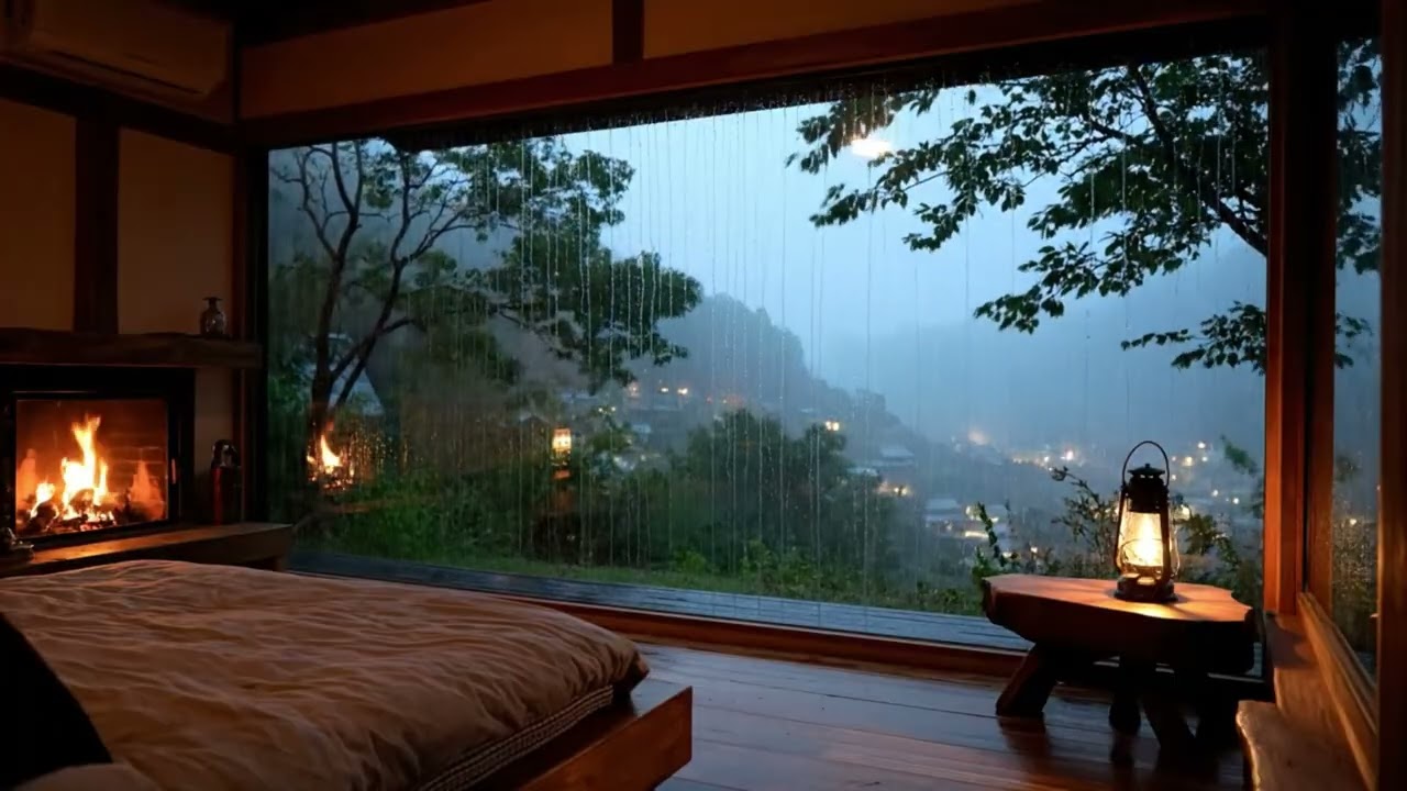 🌧️ Gentle Window Rain | Calming Black Screen for Focus & Study