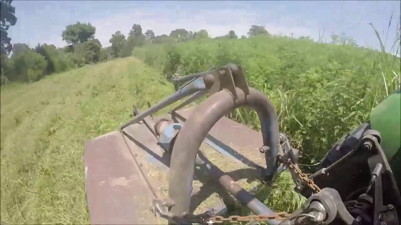 John Deere 4410 Bushogging with Ford Bushog Part 2!