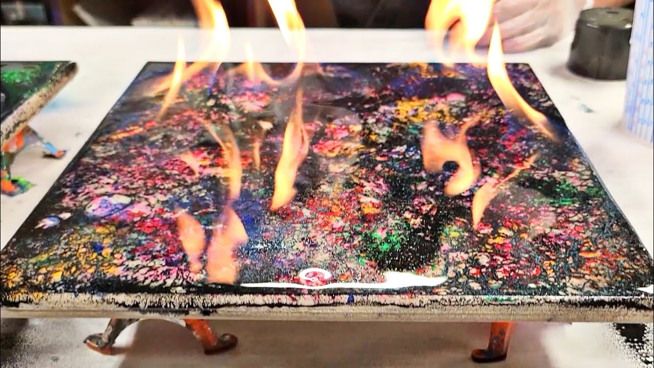 Do NOT try this at home! Resin and spray paint fun with Jake Isham