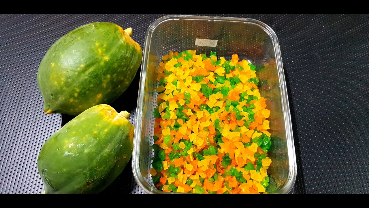 பப்பாளி காய் இருந்தால் போதும் உடனே தயார் செய்யலாம் டூட்டி ஃப்ரூட்டி வீட்டிலேயே | tutti fruti tamil