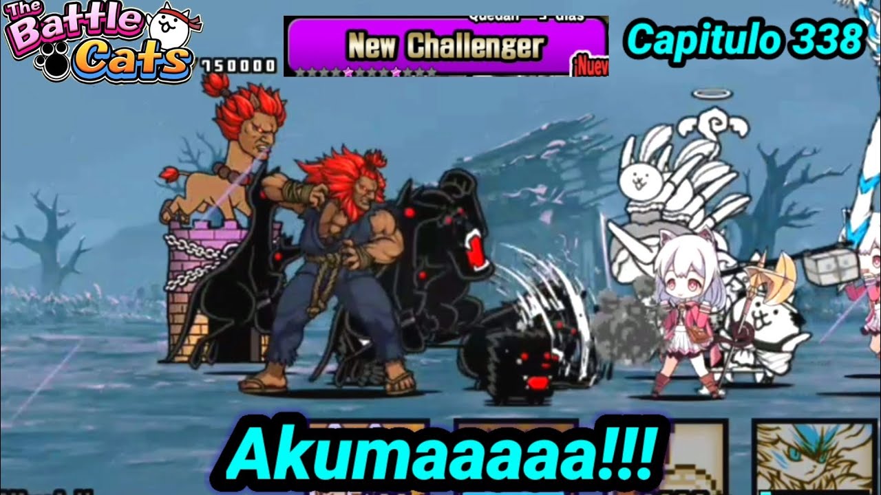 New Challenger completo | Enfrentamos a akuma fuertemente | The battle Cats Cap 338 