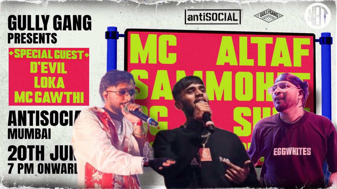 Mc Gawthi Fire Event With Mc Altaf Loka Sammohit Devil & Many More GullyGang | Antisocial Mumbai