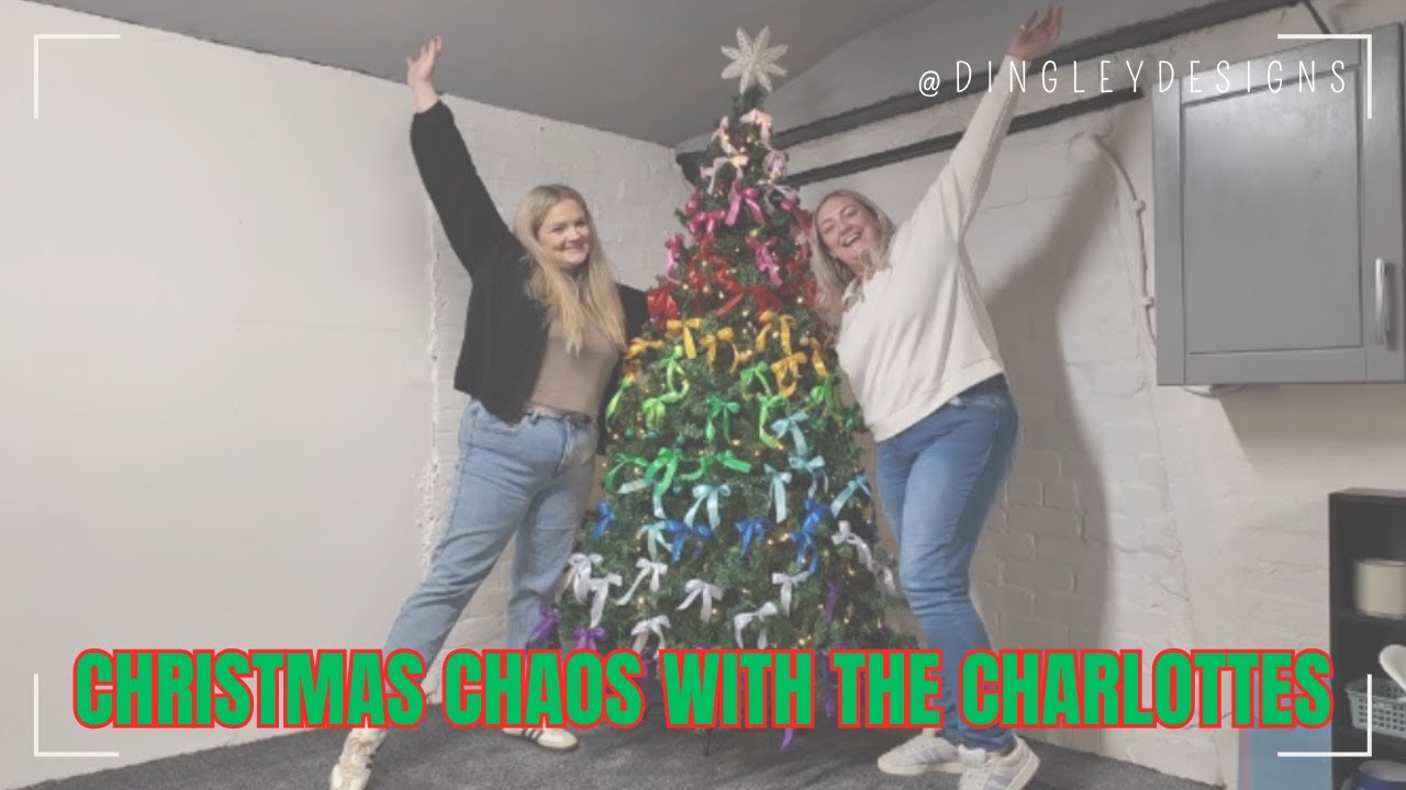 Christmas chaos with the Charlottes! The tree in Dingley Depot is up 🎄 #chaos