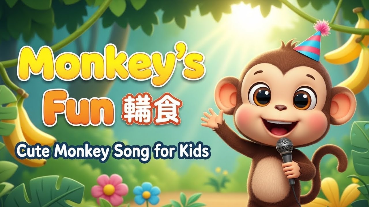 Monkey’s Fun 🐒 | Cute Monkey Song for Kids