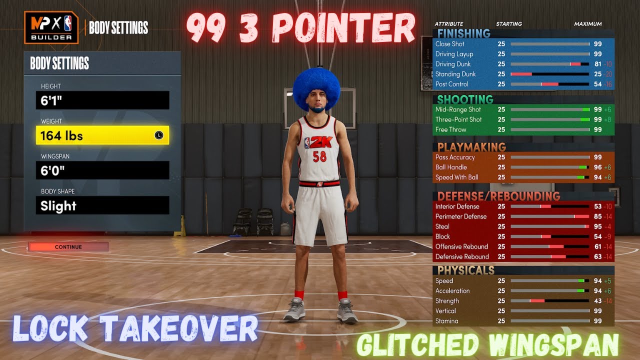 GAMEBREAKING GLITCHED 6'1 POINT GUARD with 99 3 POINTER NBA 2K22 NEXT GEN!