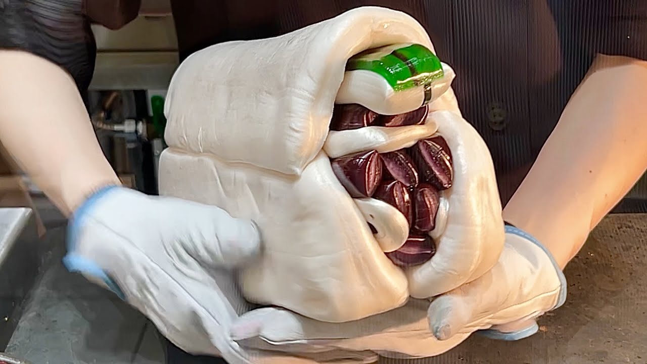 【飴細工】この巨大な果物は何でしょう？手作りキャンディの作り方 Handmade Candy・Japanese Street Food・수제캔디・PAPABUBBLE・パパブブレ・製造風景