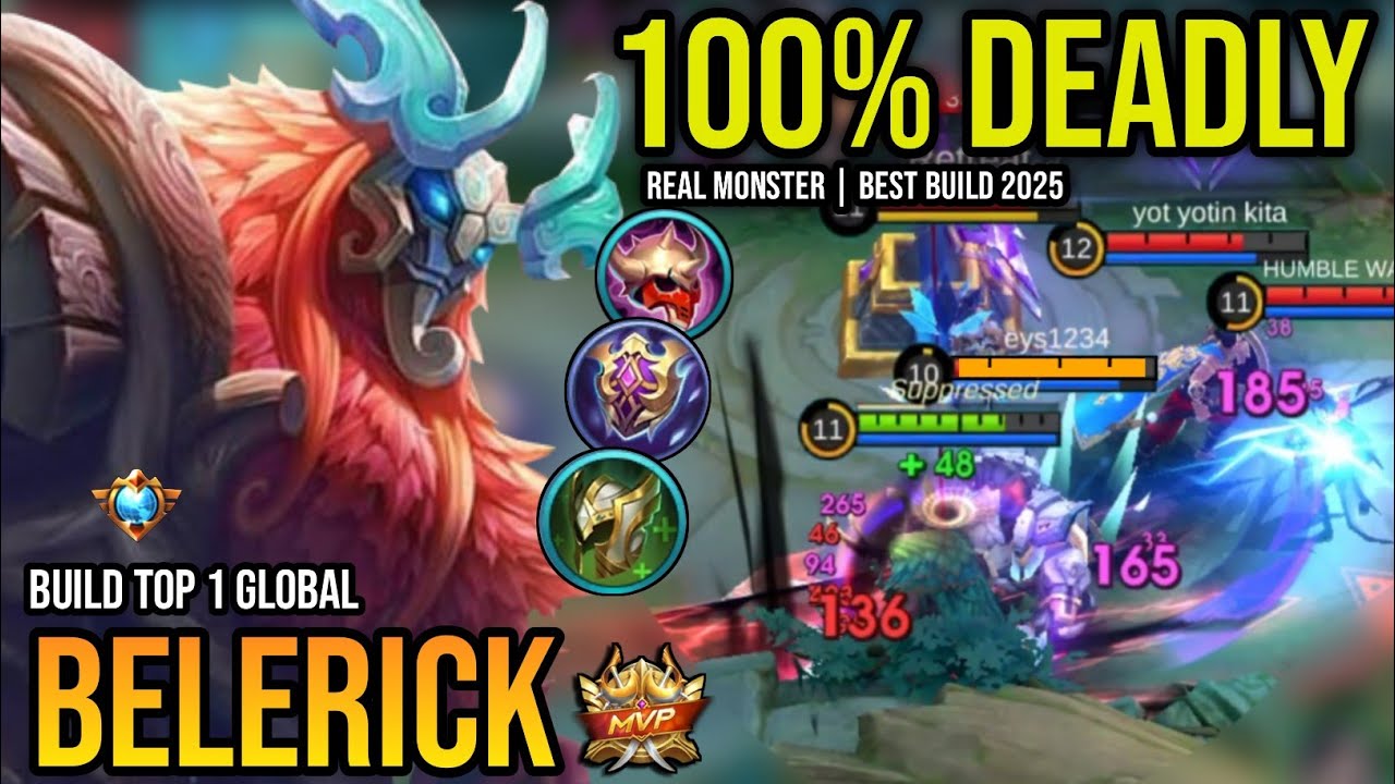 BELERICK BEST BUILD 2025 | BUILD TOP 1 GLOBAL BELERICK GAMEPLAY | MOBILE LEGENDS✓