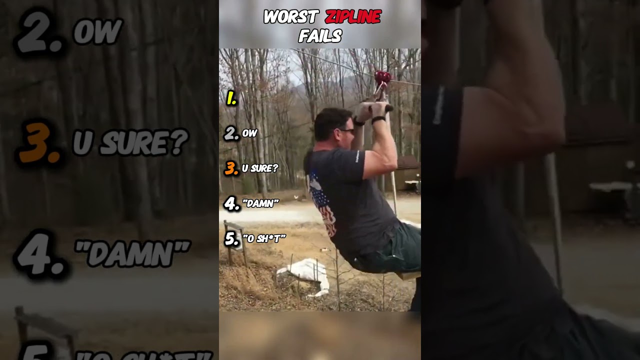 Top 5 Worst Zipline Fails😱 #zipline #fails