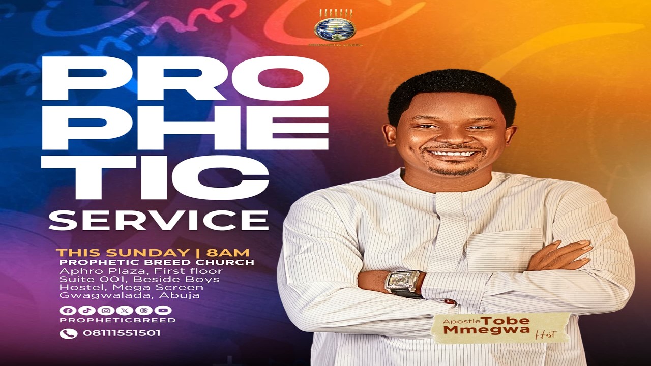 SUNDAY PROPHETIC SERVICE WITH  APOSTLE TOBE MMEGWA
