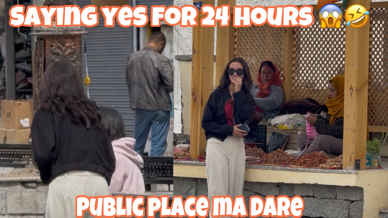 I dared Zangmo in a public place 😱#dailyvlog #viralvideo #spitivalley #ladakhivlogger