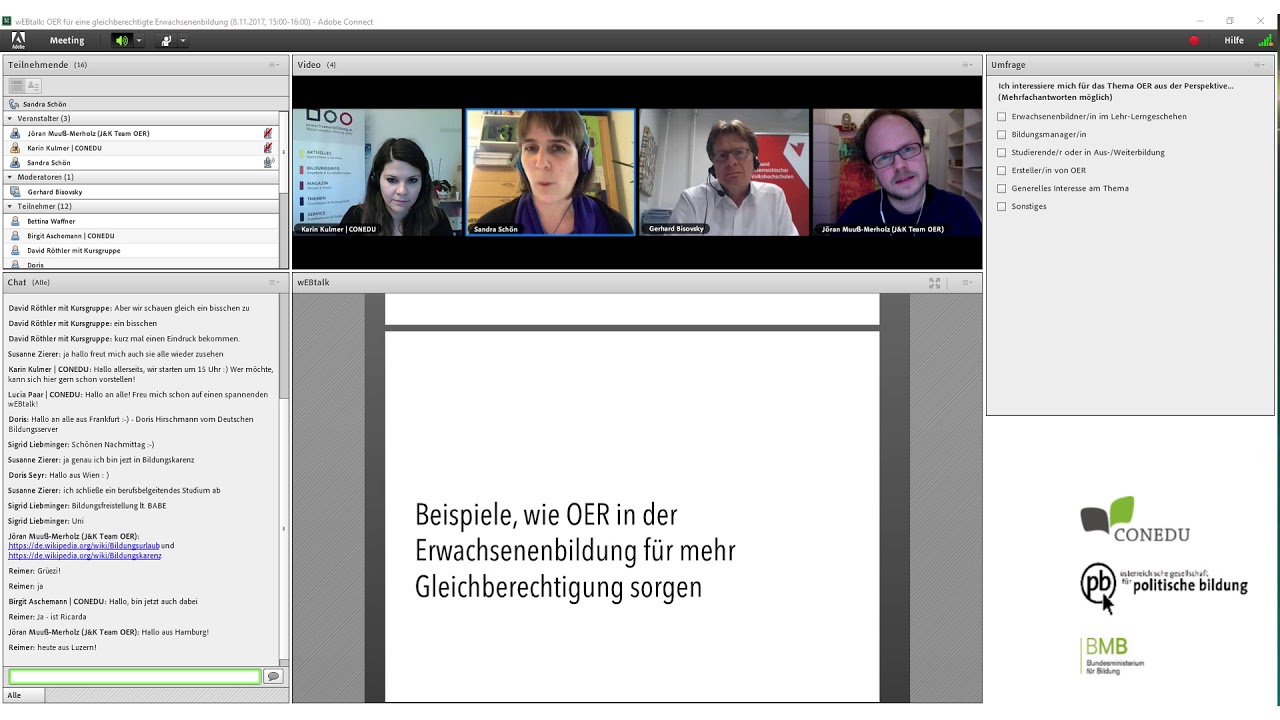 wEBtalk "OER für eine gleichberechtigte Erwachsenenbildung"