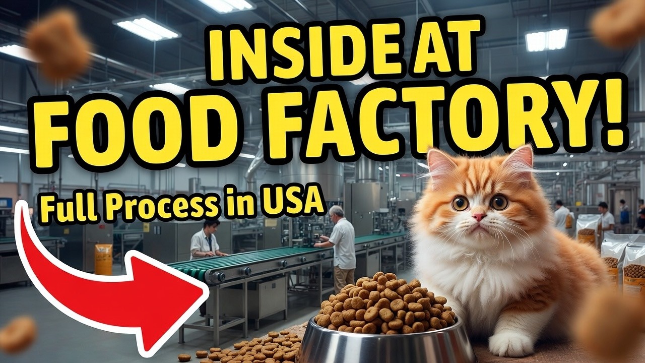 Inside Cat Food Factory – Full Process in USA | How Cat Food Is Made