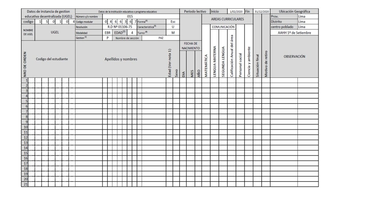 Formato en Excel